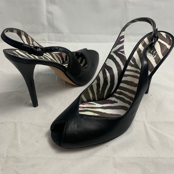 Stuart Weitzman 11 Prose Black Nappa slingback NWD - Picture 2 of 8